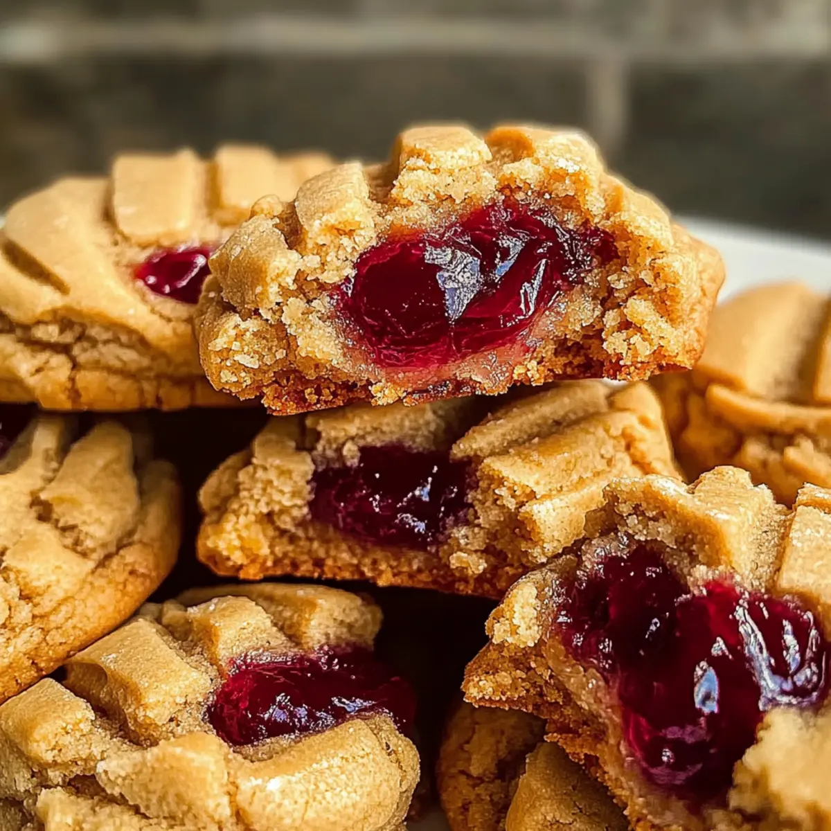 PB&J Stuffed Cookies