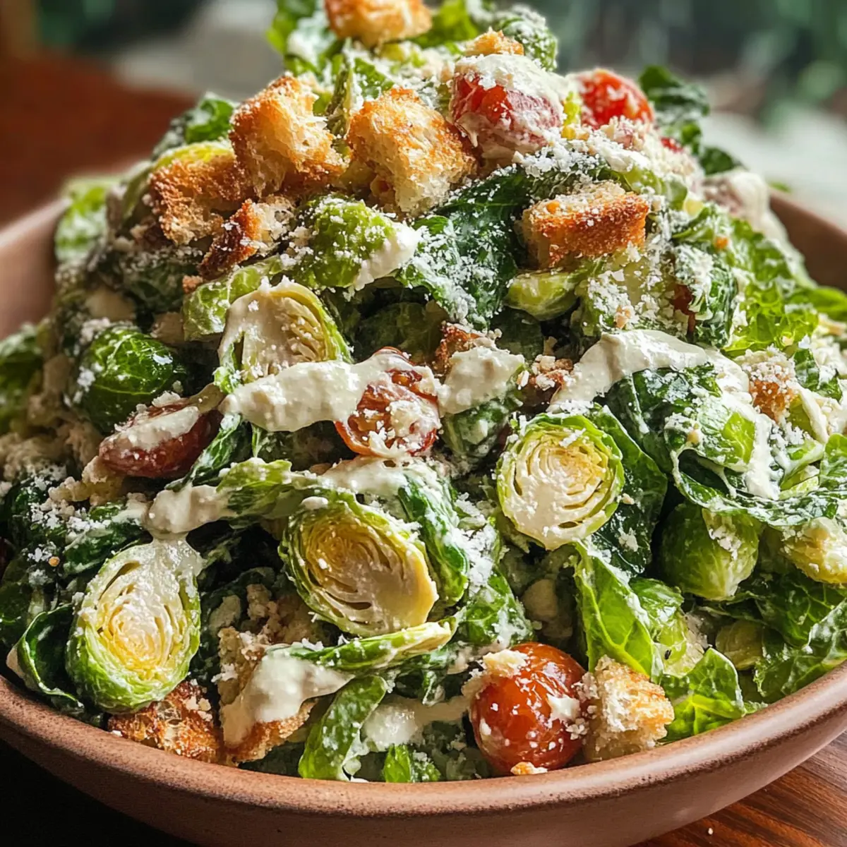Brussels Sprouts Caesar Salad