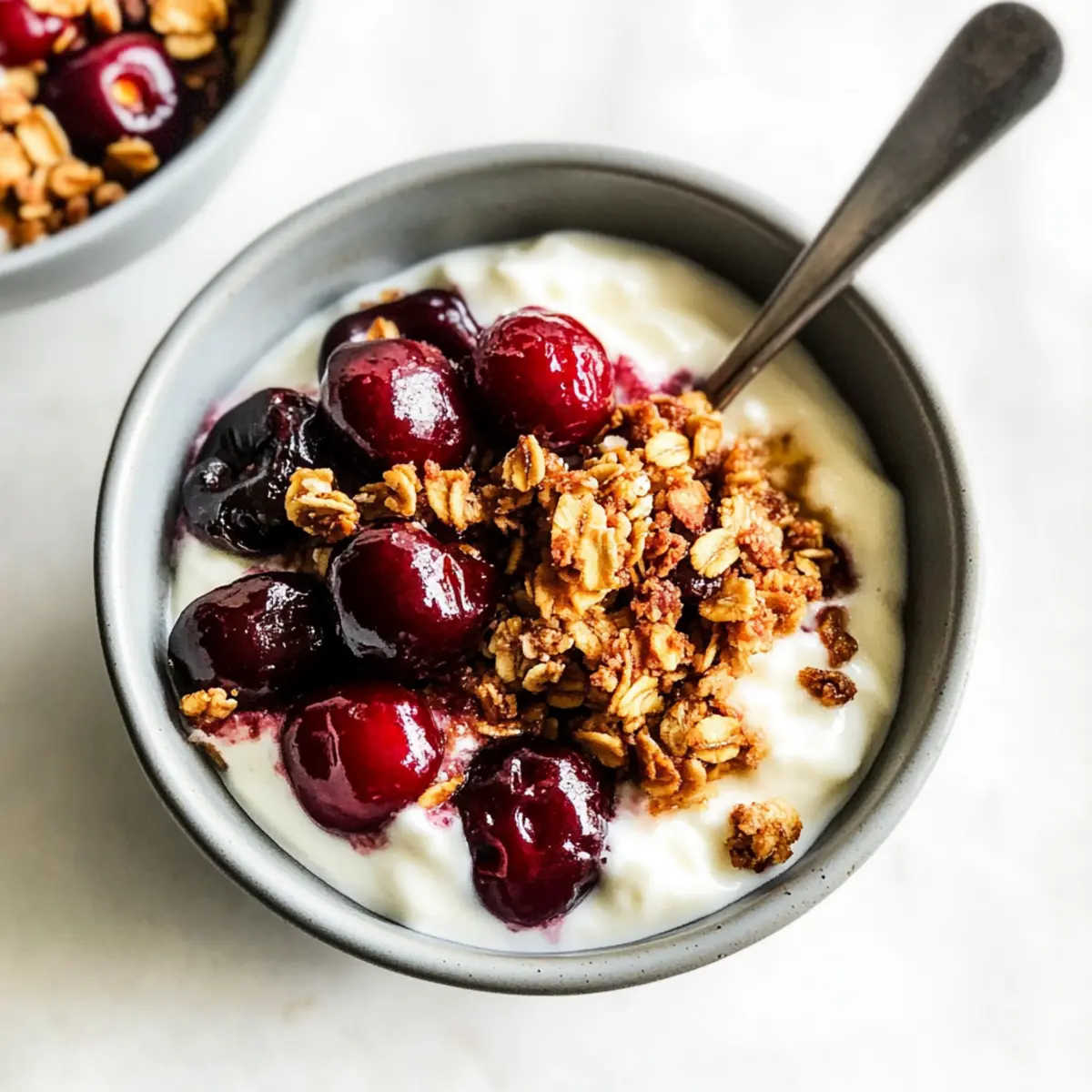 Roasted Cherry Yogurt Bowl