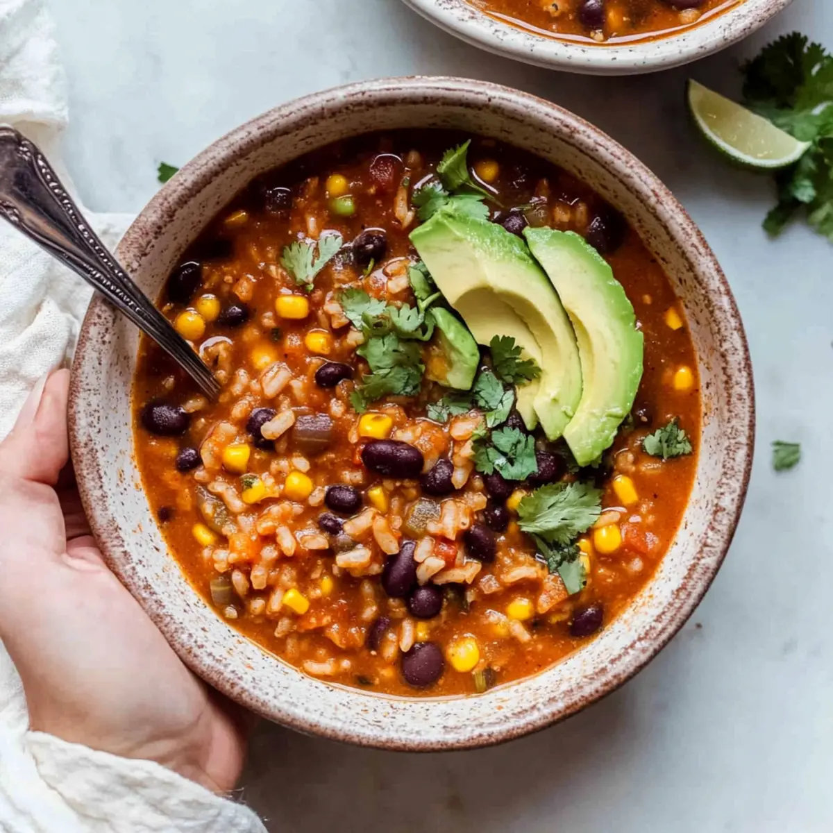Rice and Black Bean Enchilada