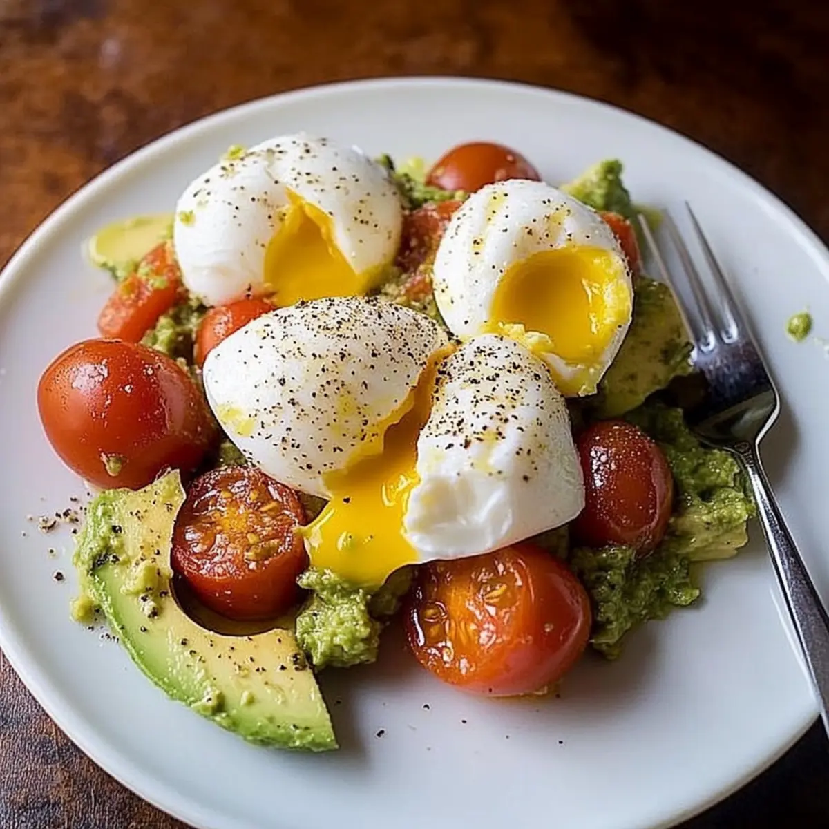 Pesto Tomato, Egg & Avocado Breakfast