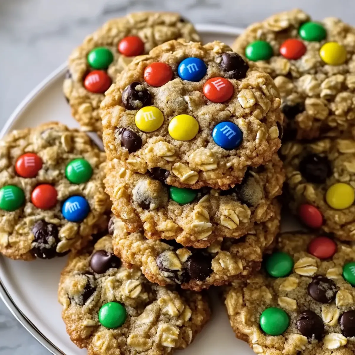 Peanut Butter Oatmeal Monster cookies