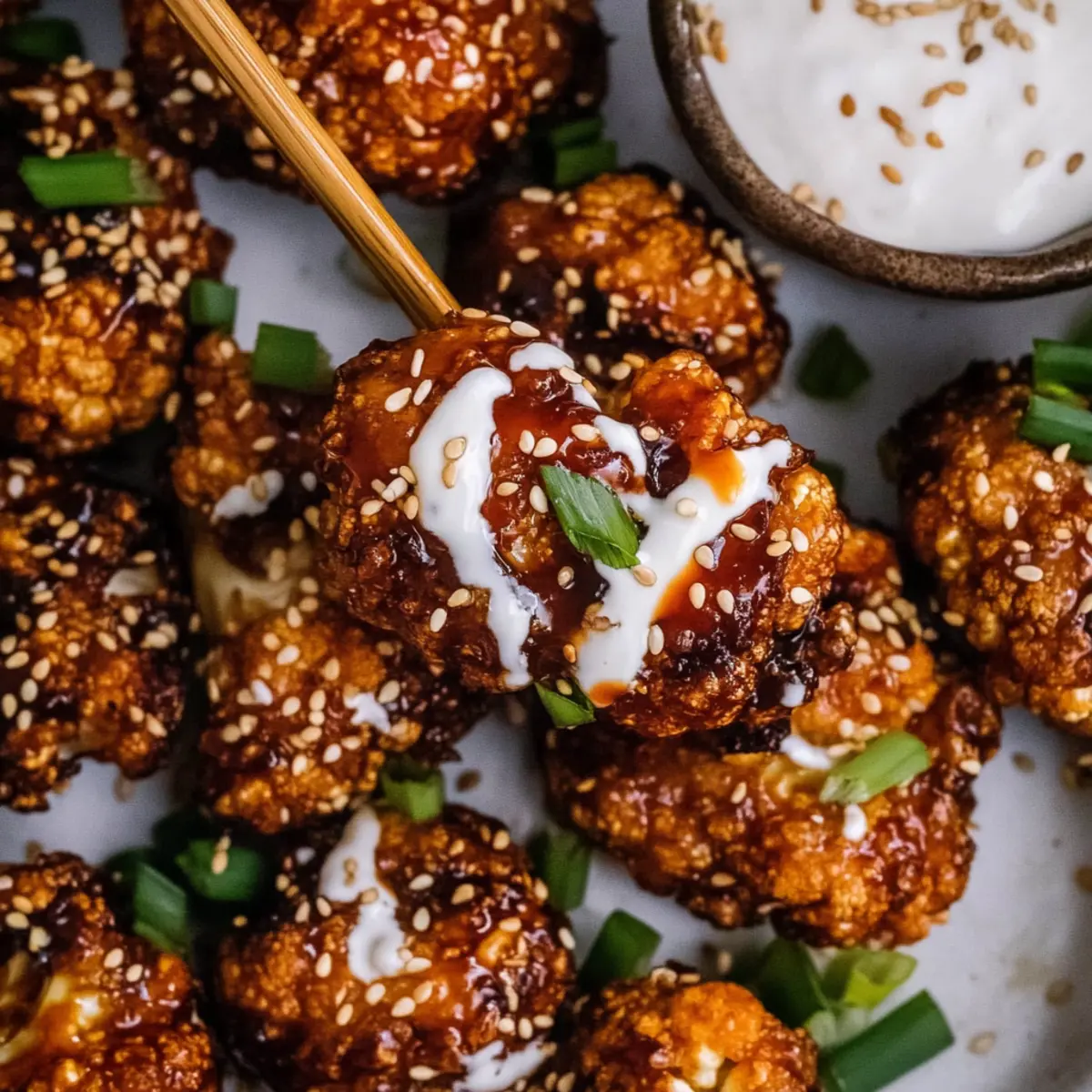 Teriyaki Cauliflower Wings