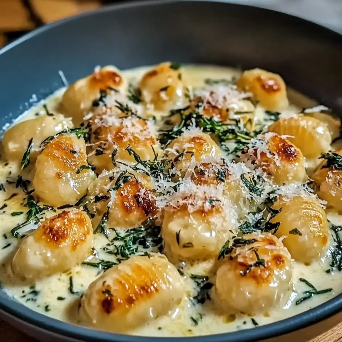 Millionaire Gnocchi with Creamy Sauce