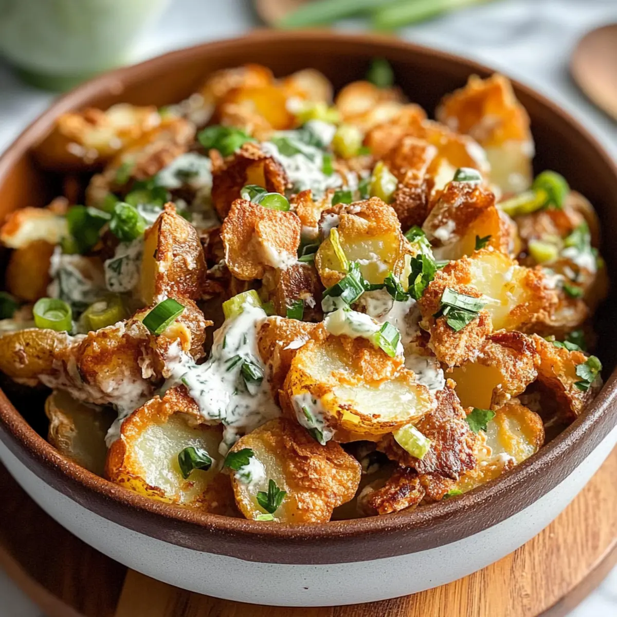 Crispy Smashed Potato Salad