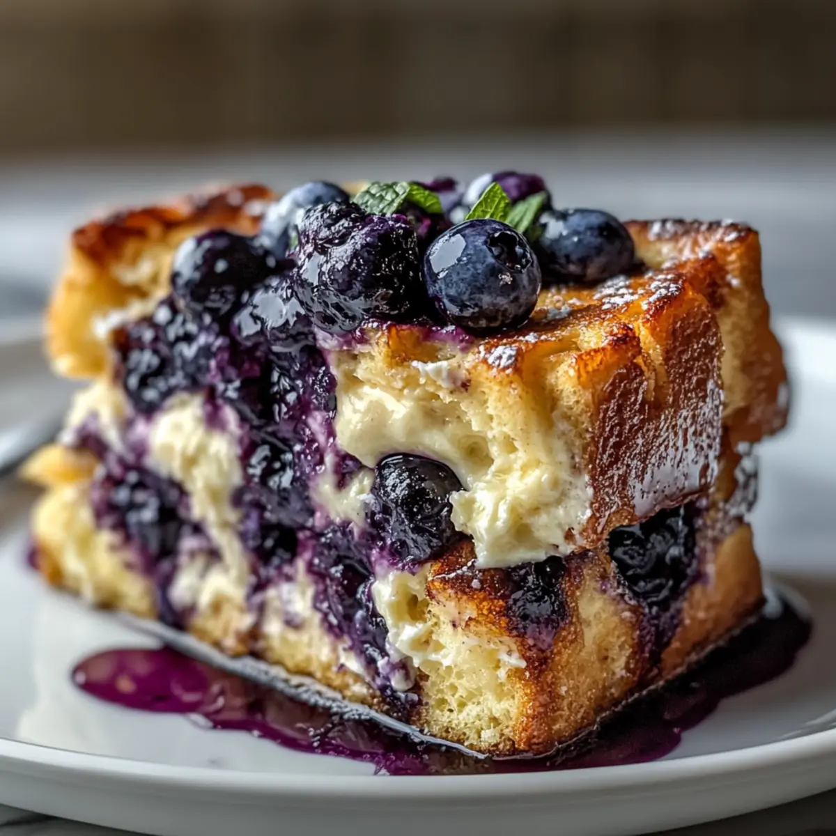 Blueberry Cream Cheese French Toast