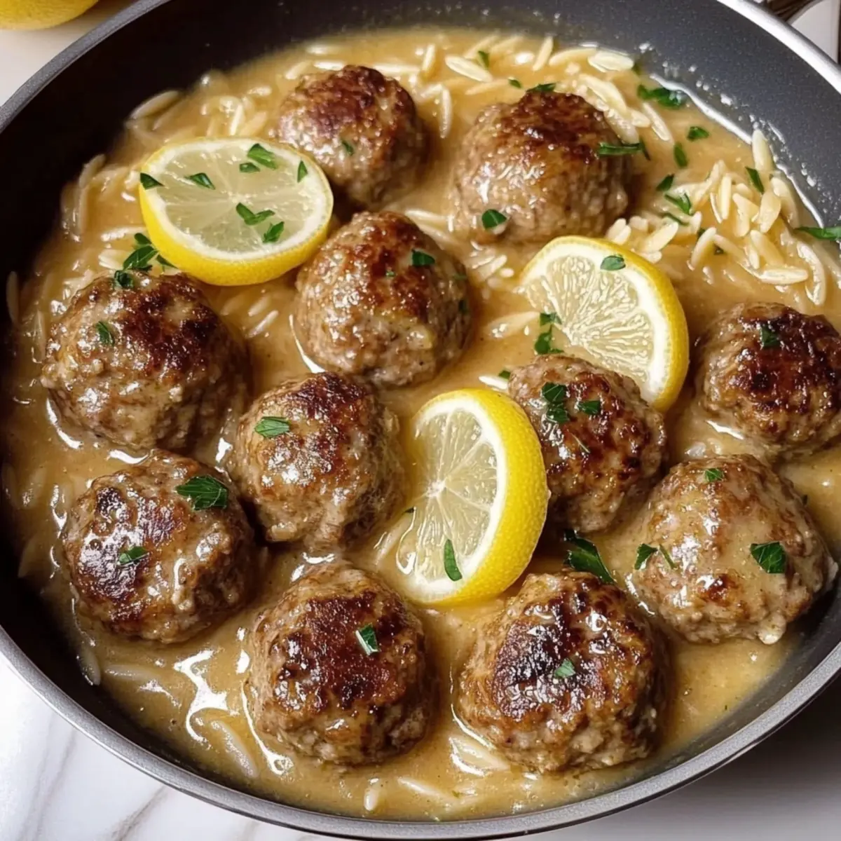 Greek Meatballs in Lemon Sauce