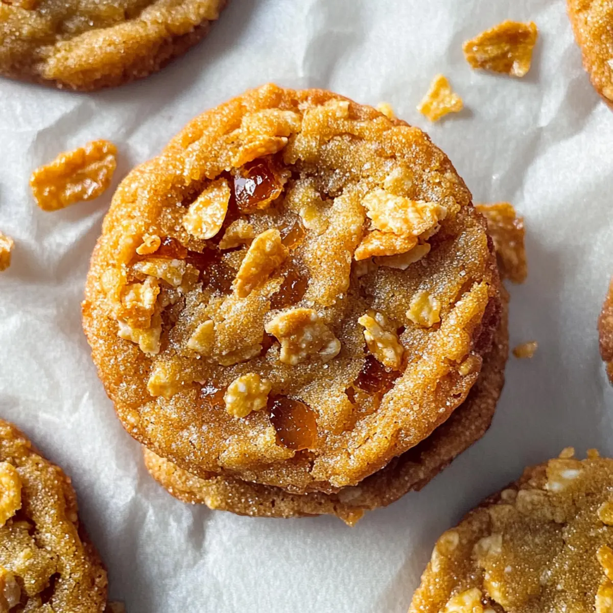 Crunchy Cornflake Toffee Cookies