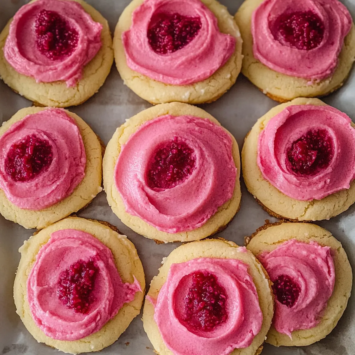 Raspberry Frosted Lemon Sugar Cookies