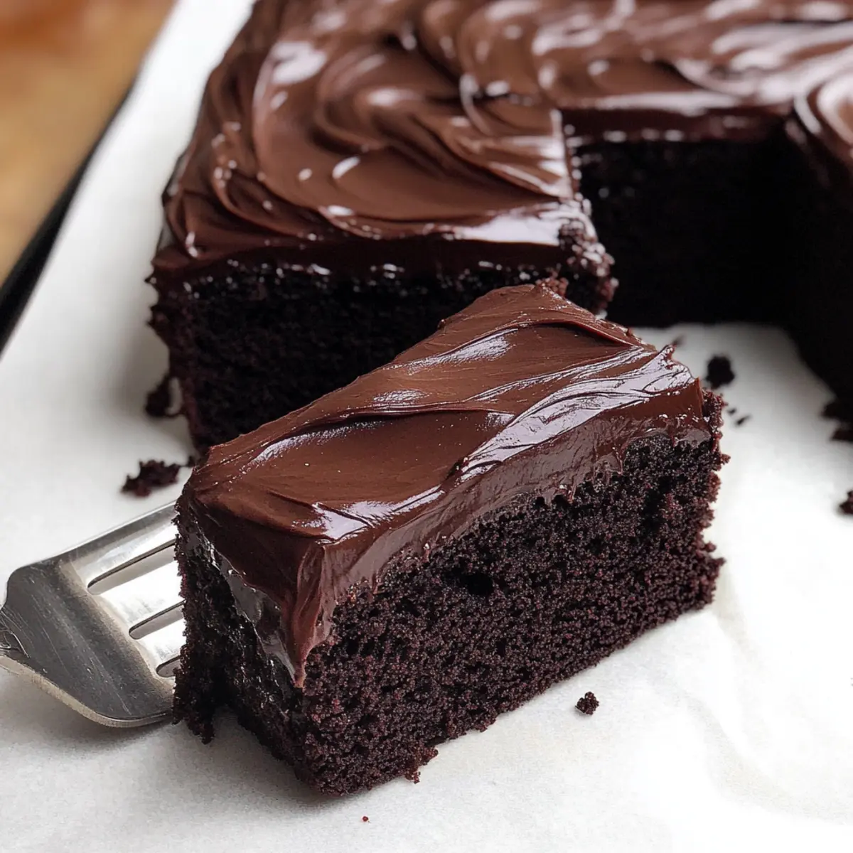 Moist & Fudgy Chocolate Cake