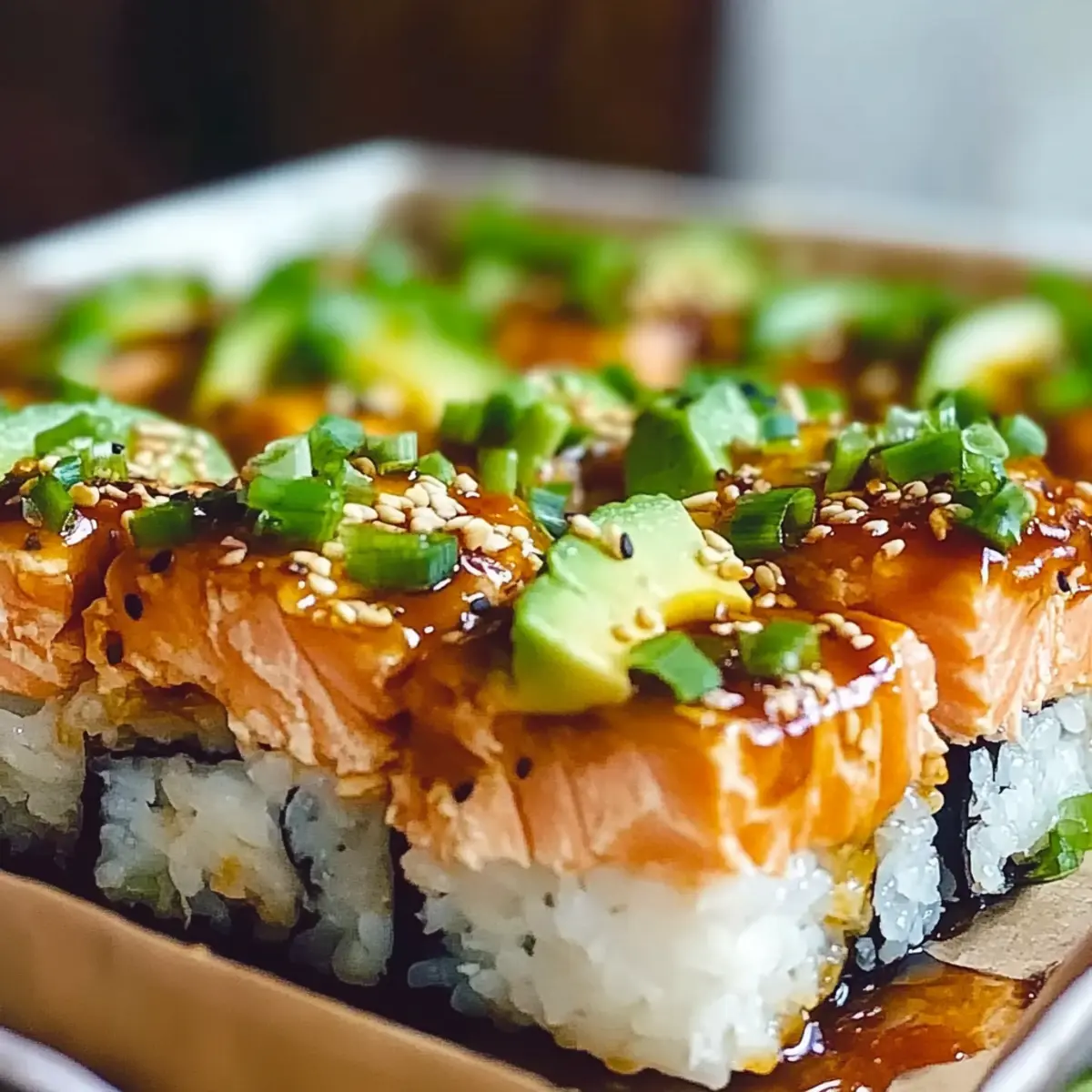 Spicy Salmon Sushi Bake