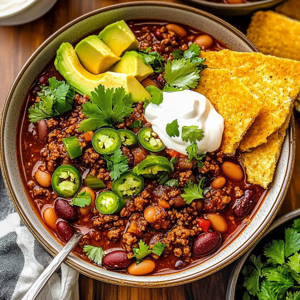 classic chili is made with ground beef