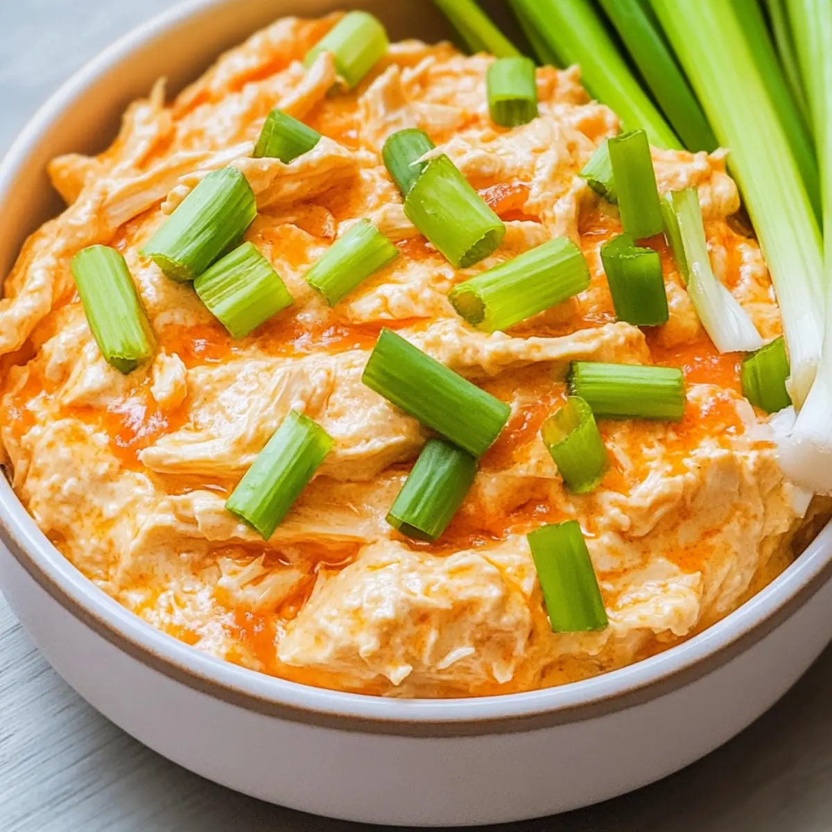 High Protein Buffalo Chicken Dip