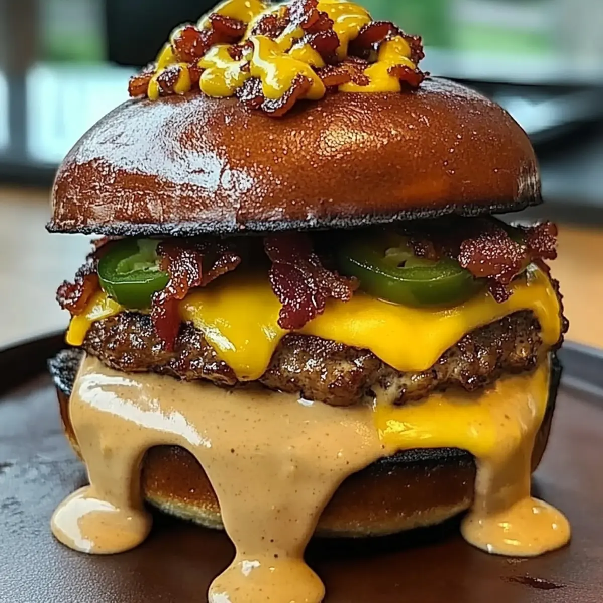 Smoked Cheddar Jalapeño Burgers
