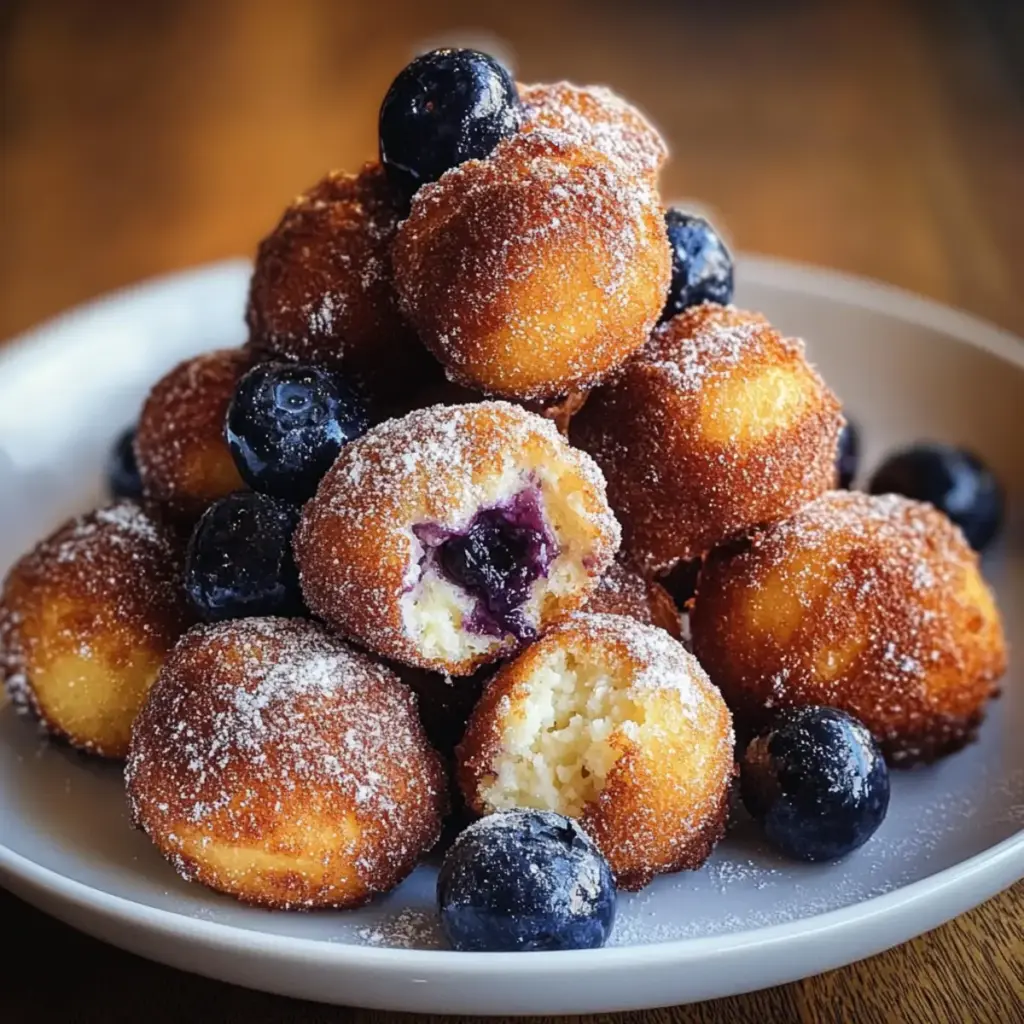 Air Fryer Blueberry Cottage Cheese Donut