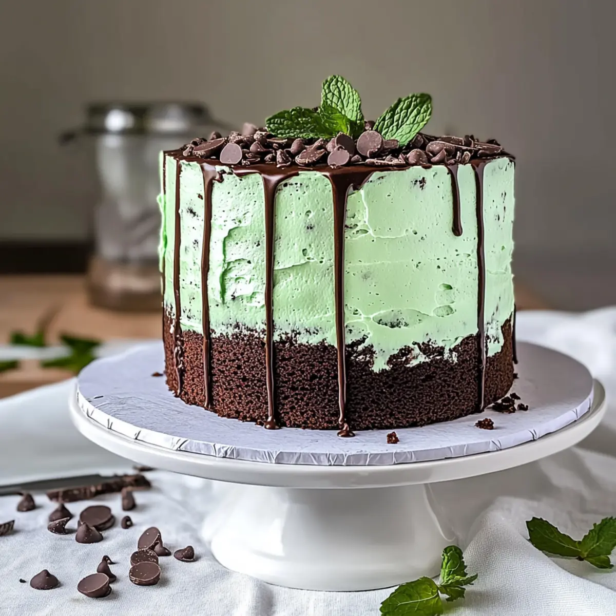 Mint Chocolate Chip Cake