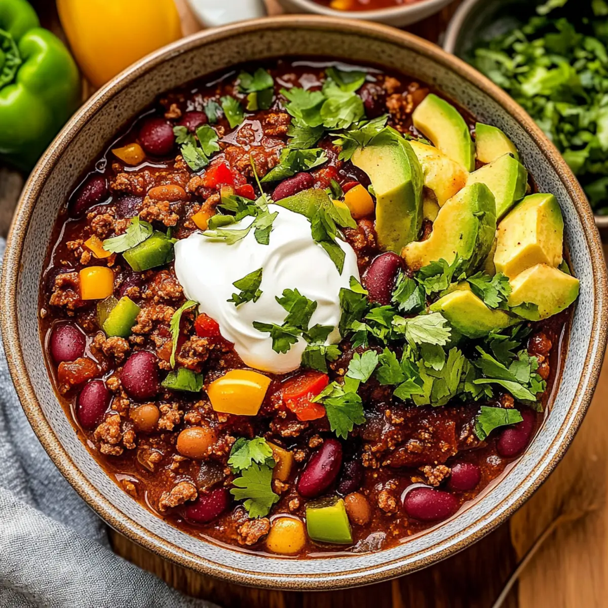 classic chili is made with ground beef