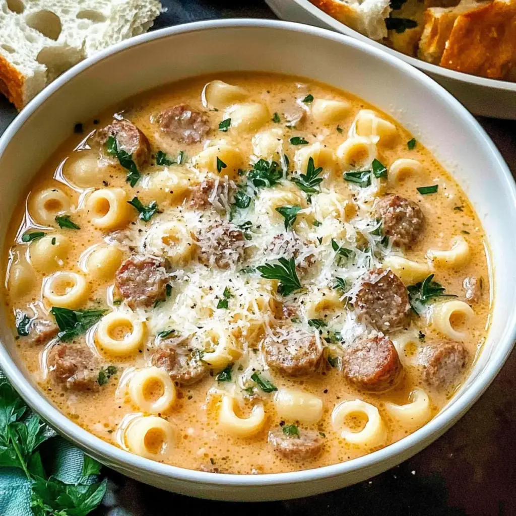 Parmesan Italian Sausage Ditalini Soup