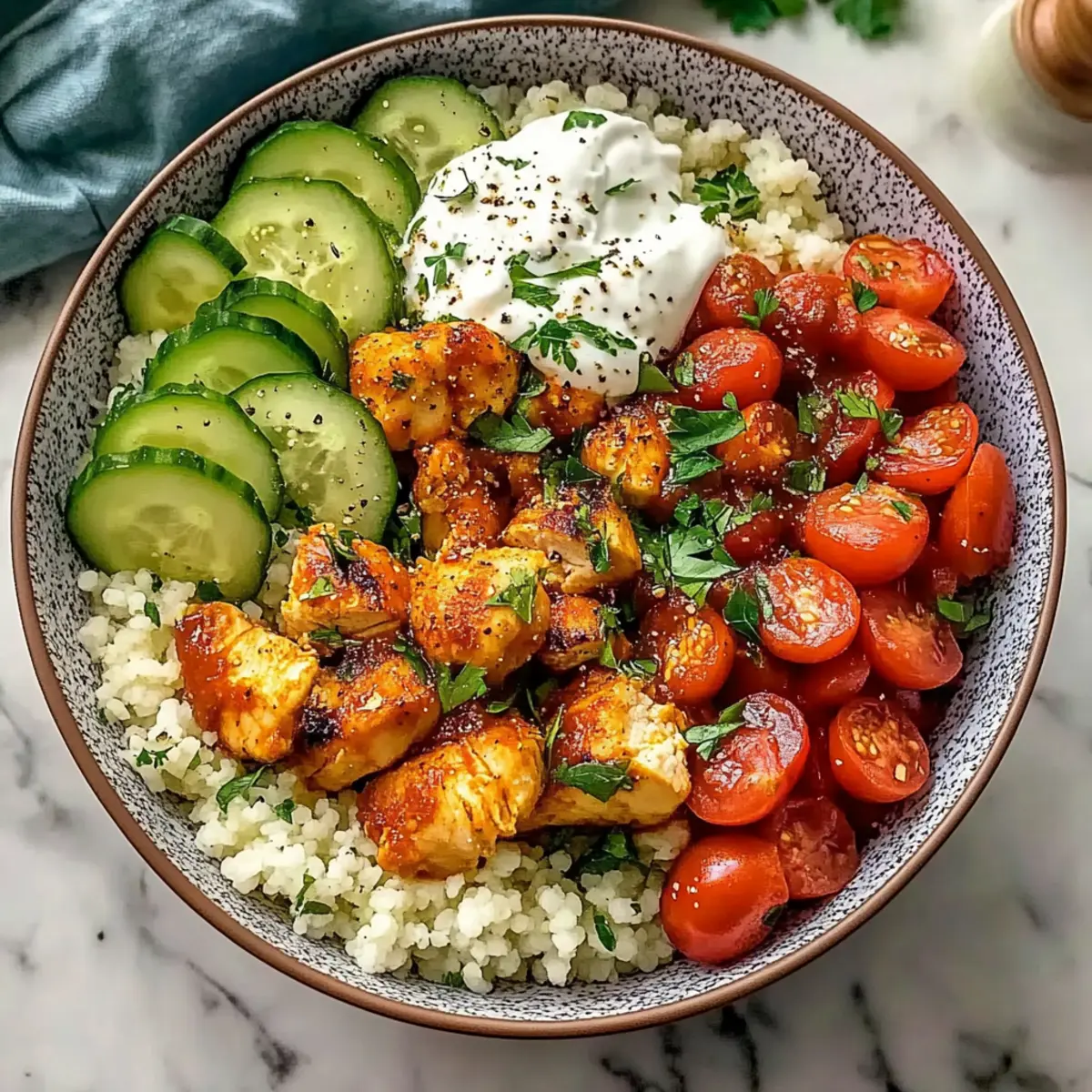 Mediterranean Chicken Couscous Bowl