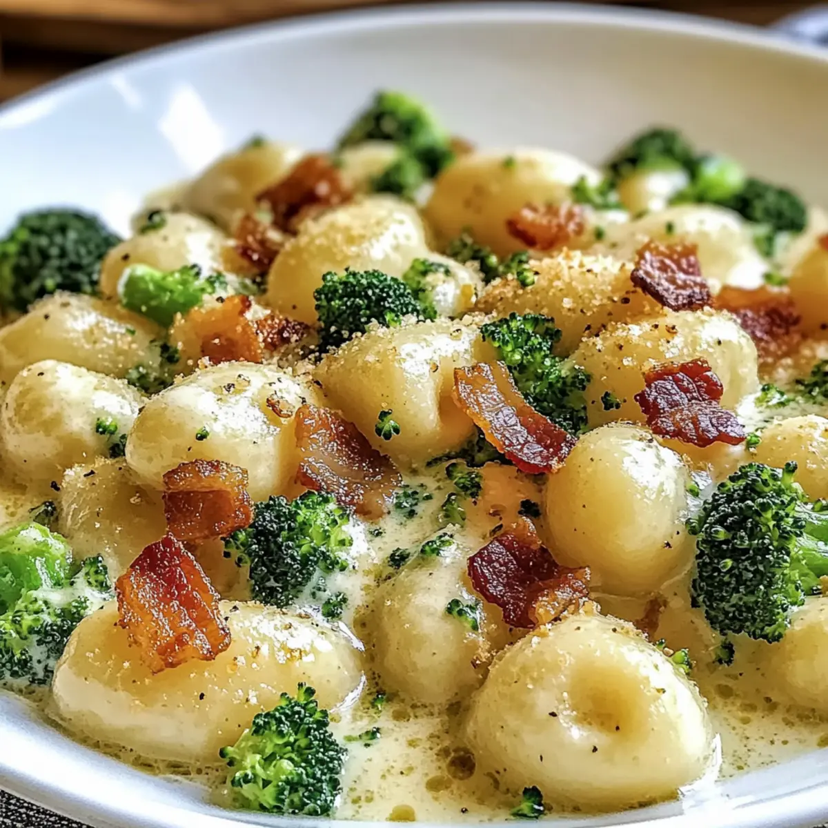 Boursin, Bacon, and Broccoli Gnocchi