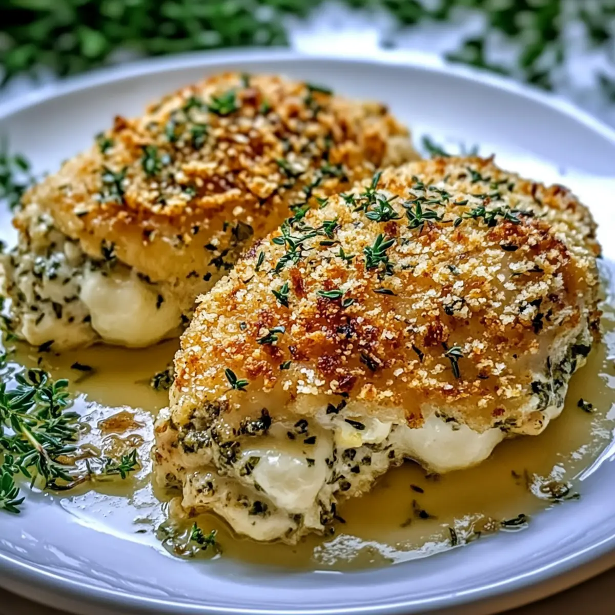 Herb-Crusted Baked Boursin Chicken