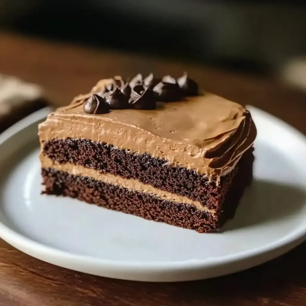 Dark Chocolate Cake with Espresso Buttercream