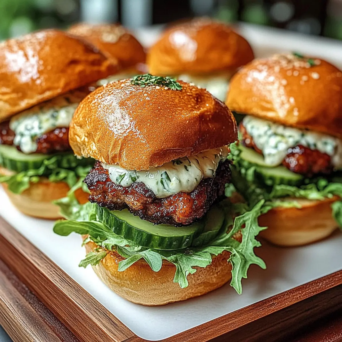 Burger Sliders with Garlic Aioli
