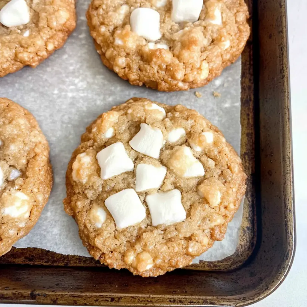 Marshmallow Crispy Cookies