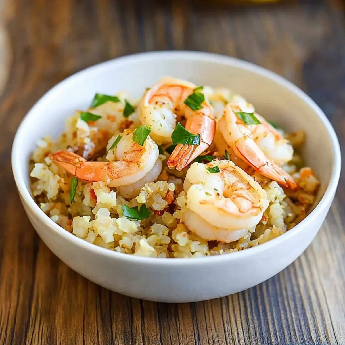 Low Carb Cauli-Rice & Shrimp Recipe