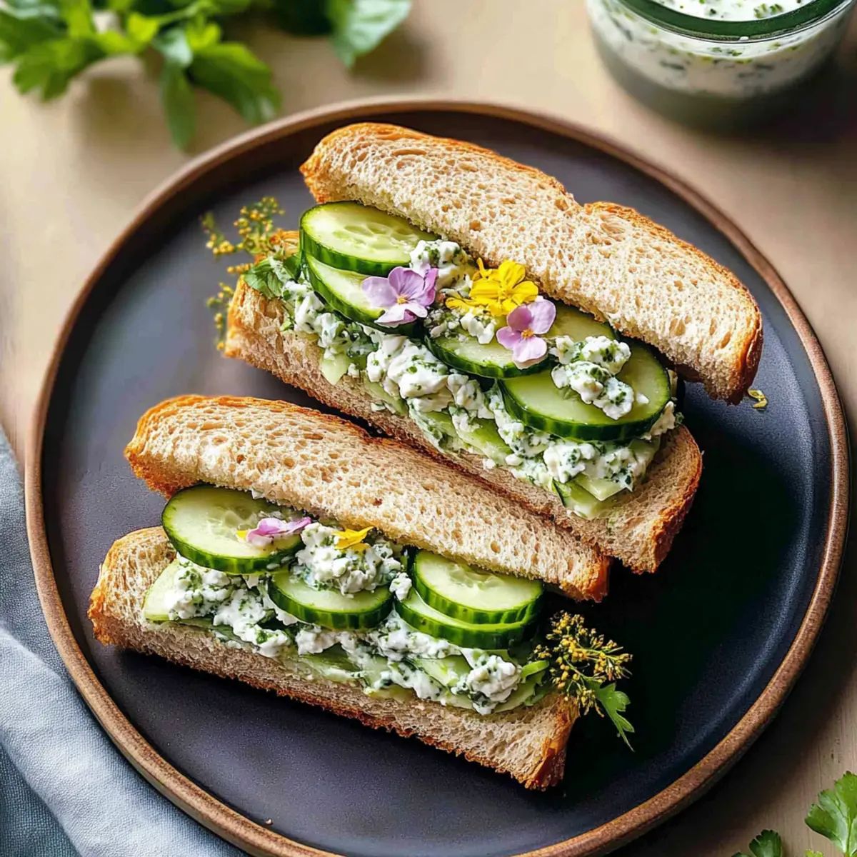 Cucumber Salad Sandwiches