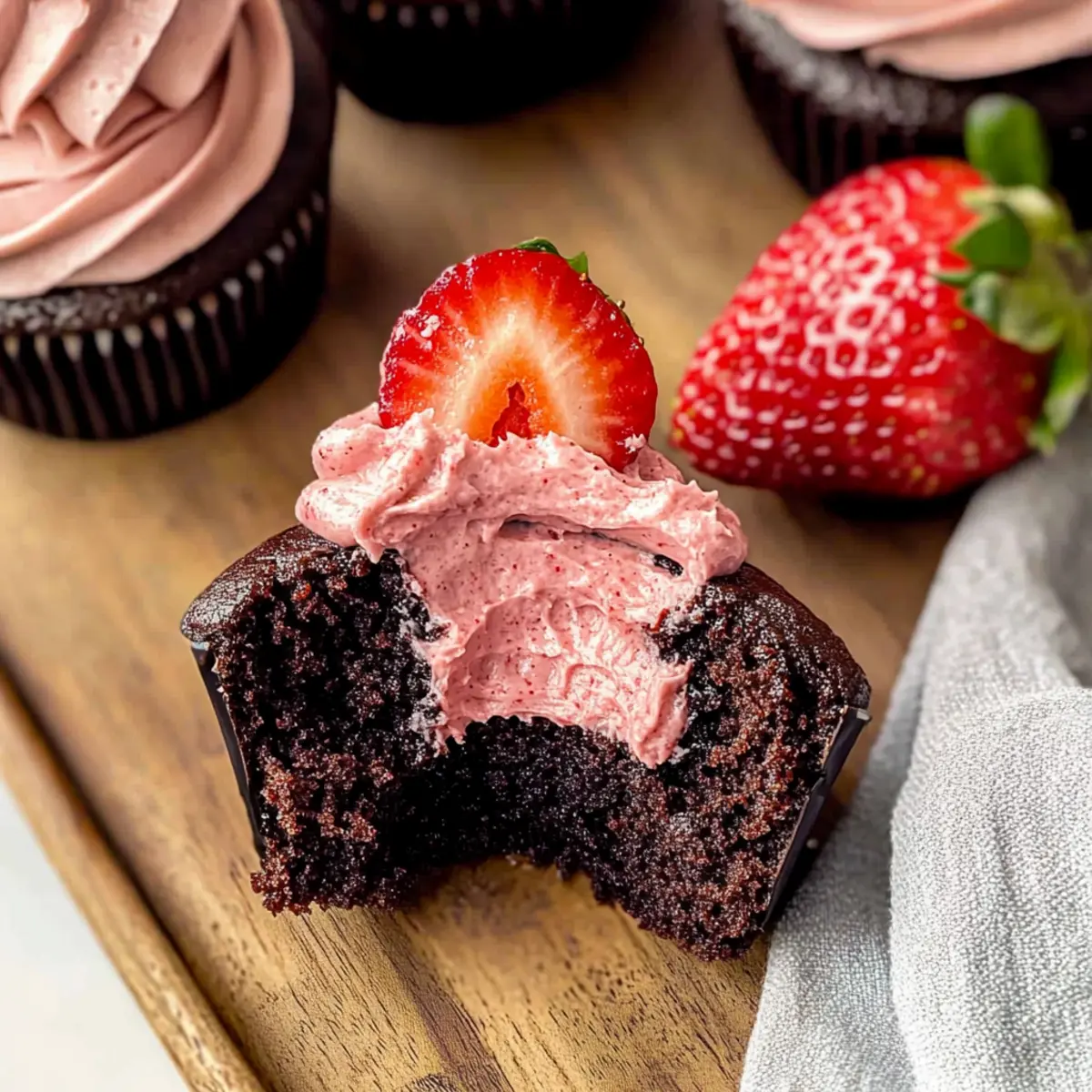 Chocolate Strawberry Cupcakes
