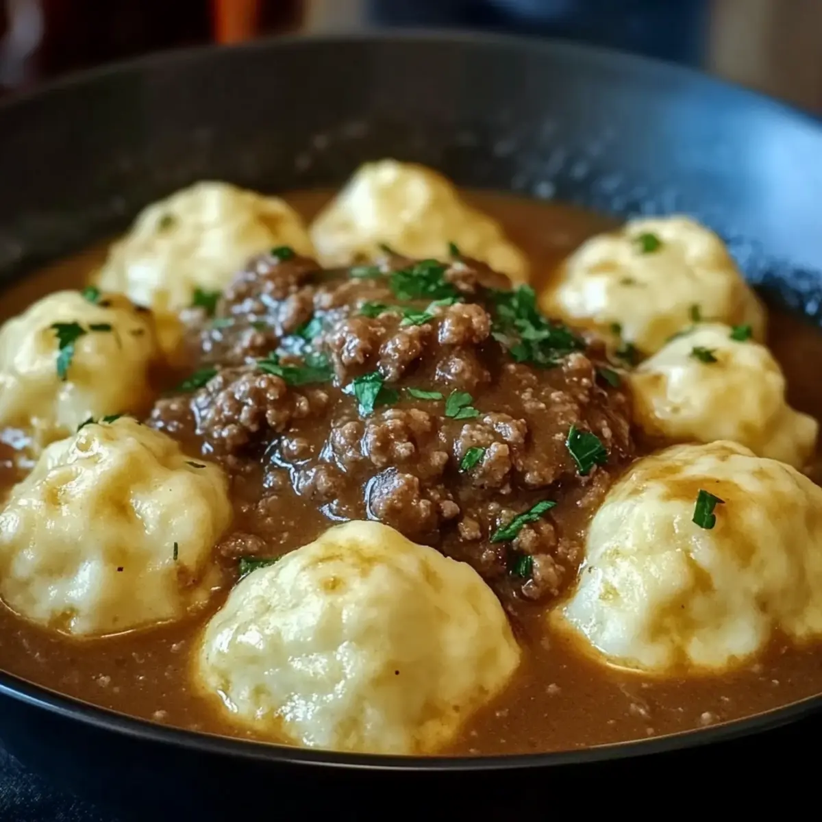 Ground Beef and Dumplings
