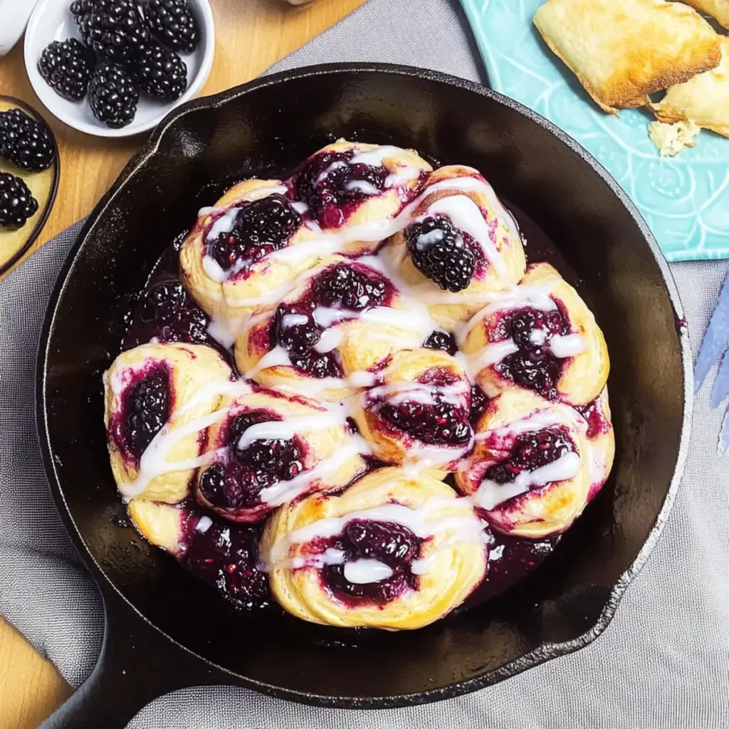 Skillet Blackberry Sweet Rolls