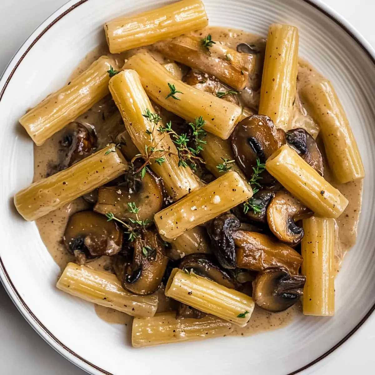 creamy miso mushroom pasta