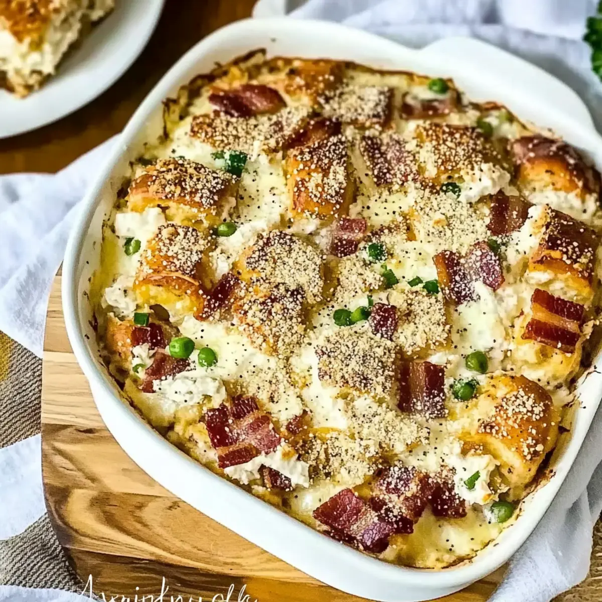 Bagel Make Ahead Breakfast Casserole
