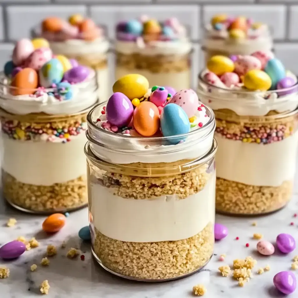 Mini Easter Cheesecake Jars