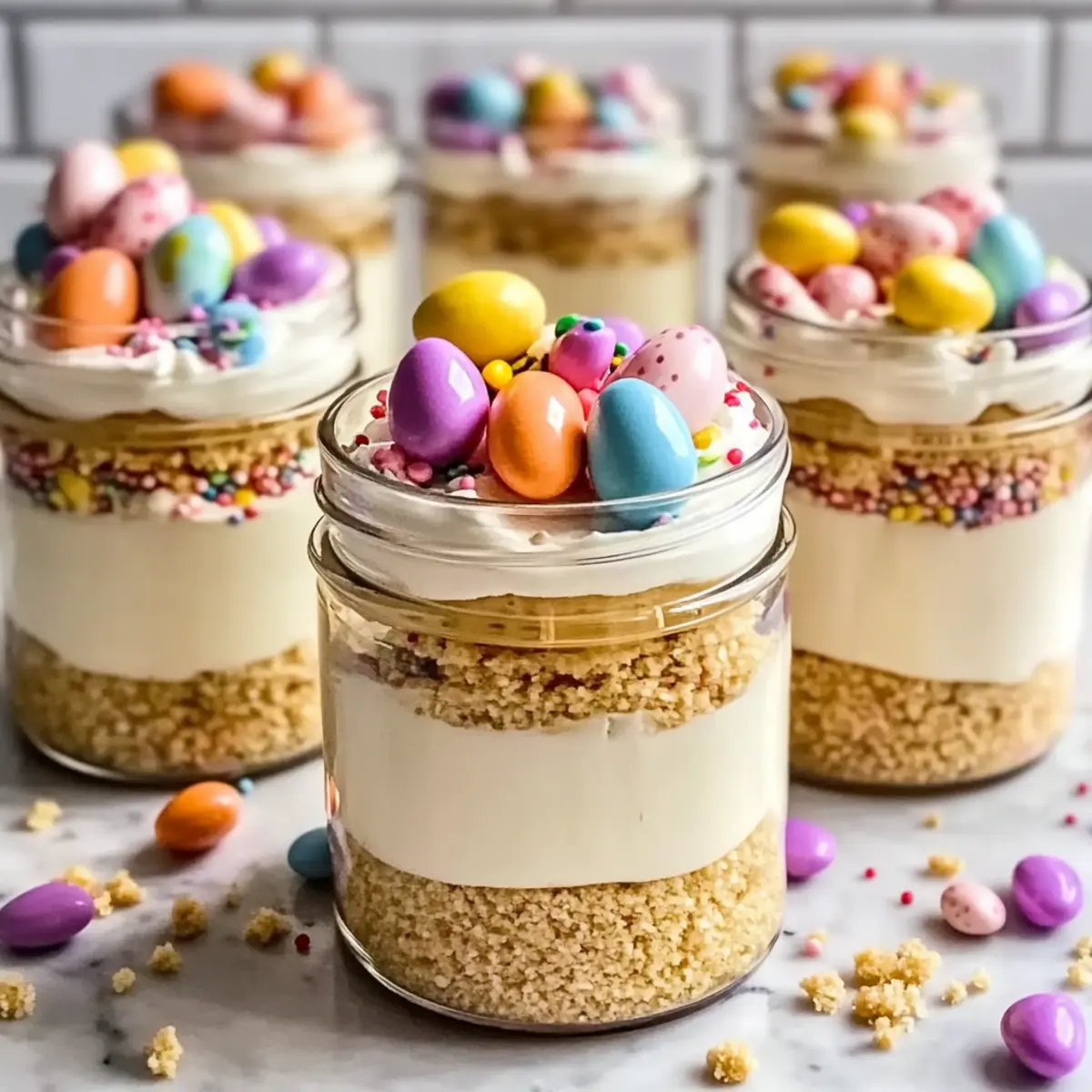 Mini Easter Cheesecake Jars
