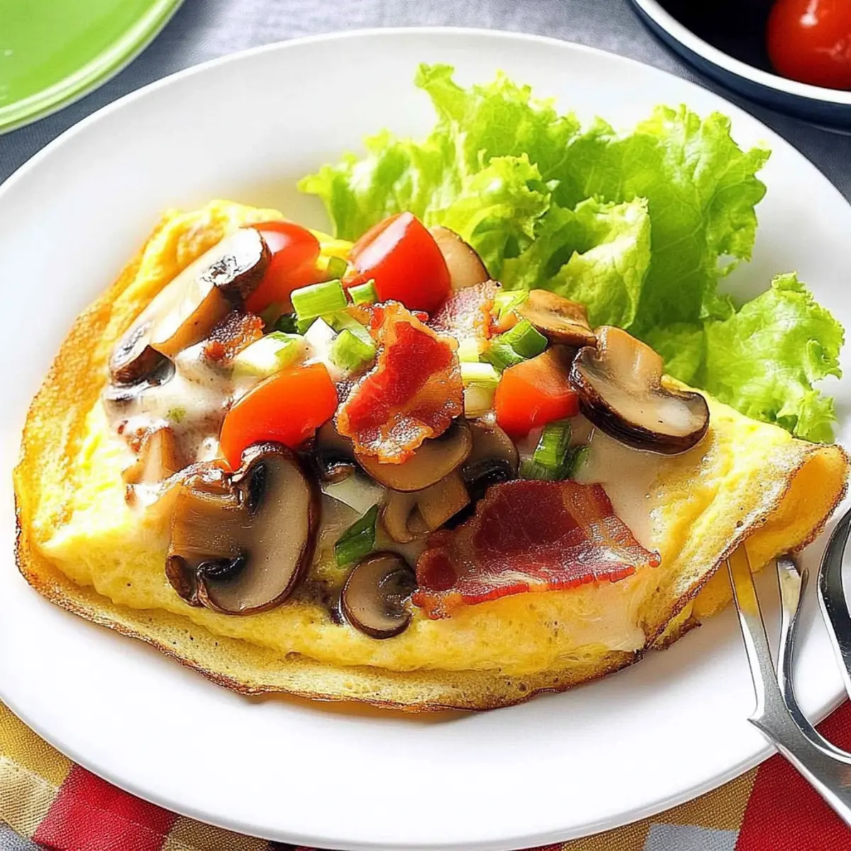 Bacon & Mushroom Omelets