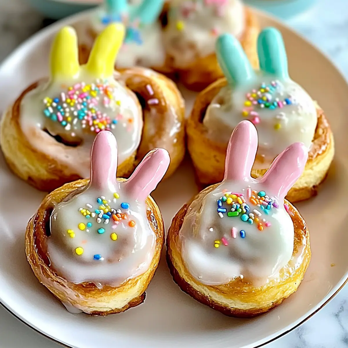 Easter Bunny Cinnamon Rolls