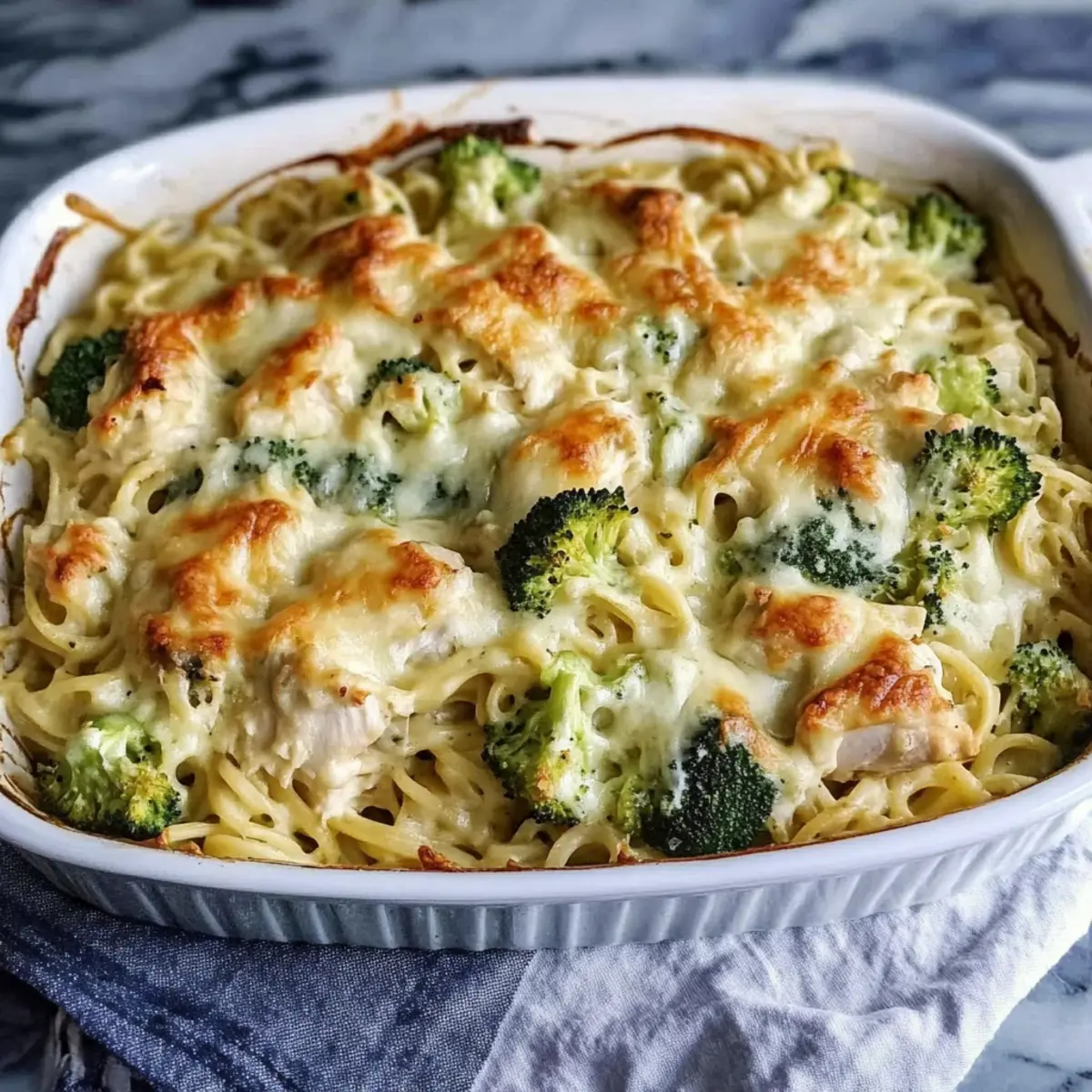 High Protein Alfredo Bake
