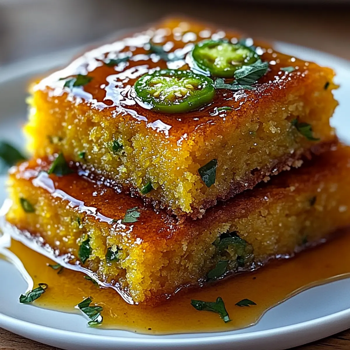 Jalapeño Cornbread with Lime Honey Glaze