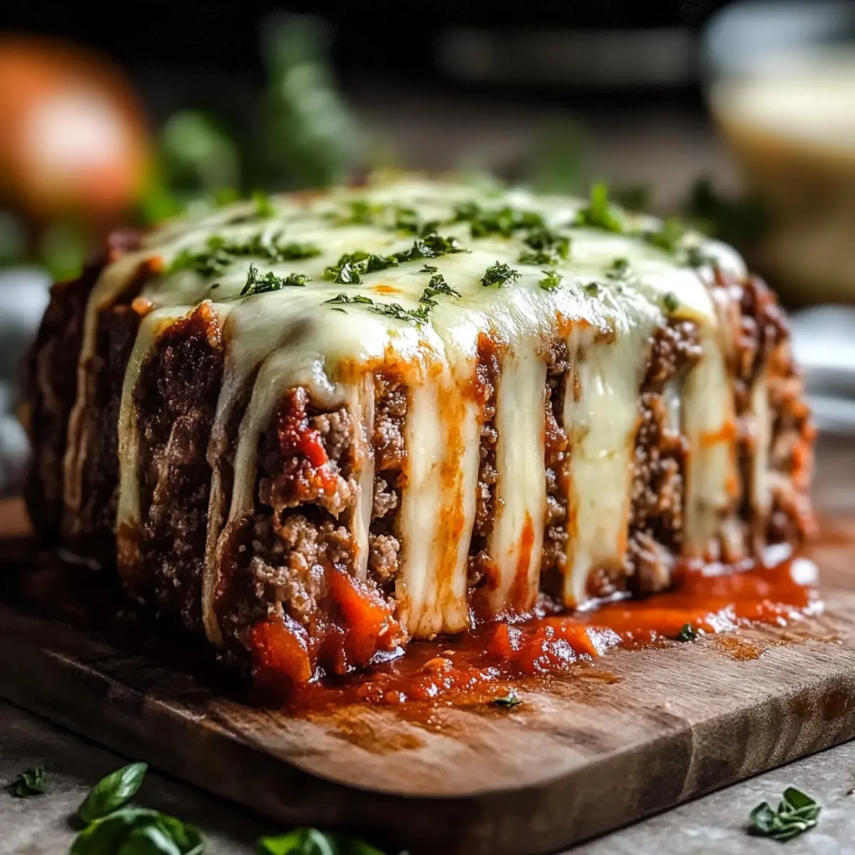 Stuffed Italian Meatloaf