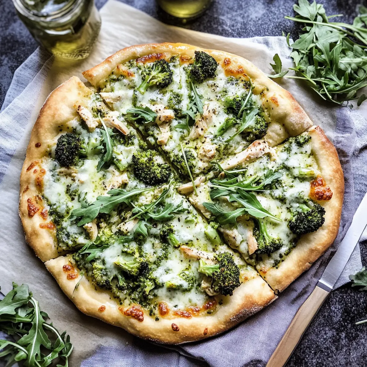 Green Goddess Chicken Pizza