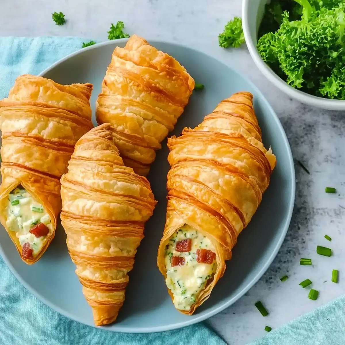 Cheese & Bacon Filled Puff Pastry