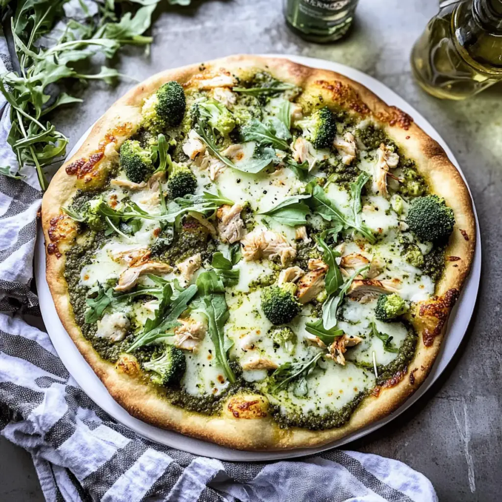 Green Goddess Chicken Pizza