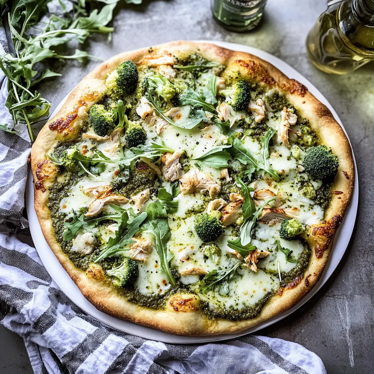 Green Goddess Chicken Pizza