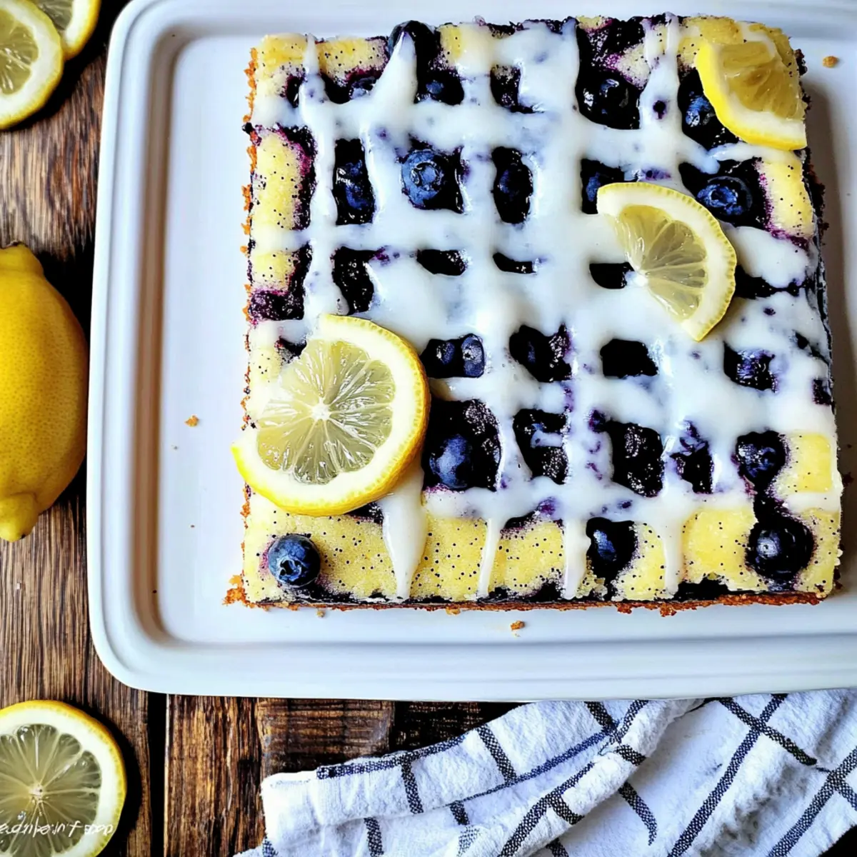 Lemon Poppy Seed Blueberry Squares