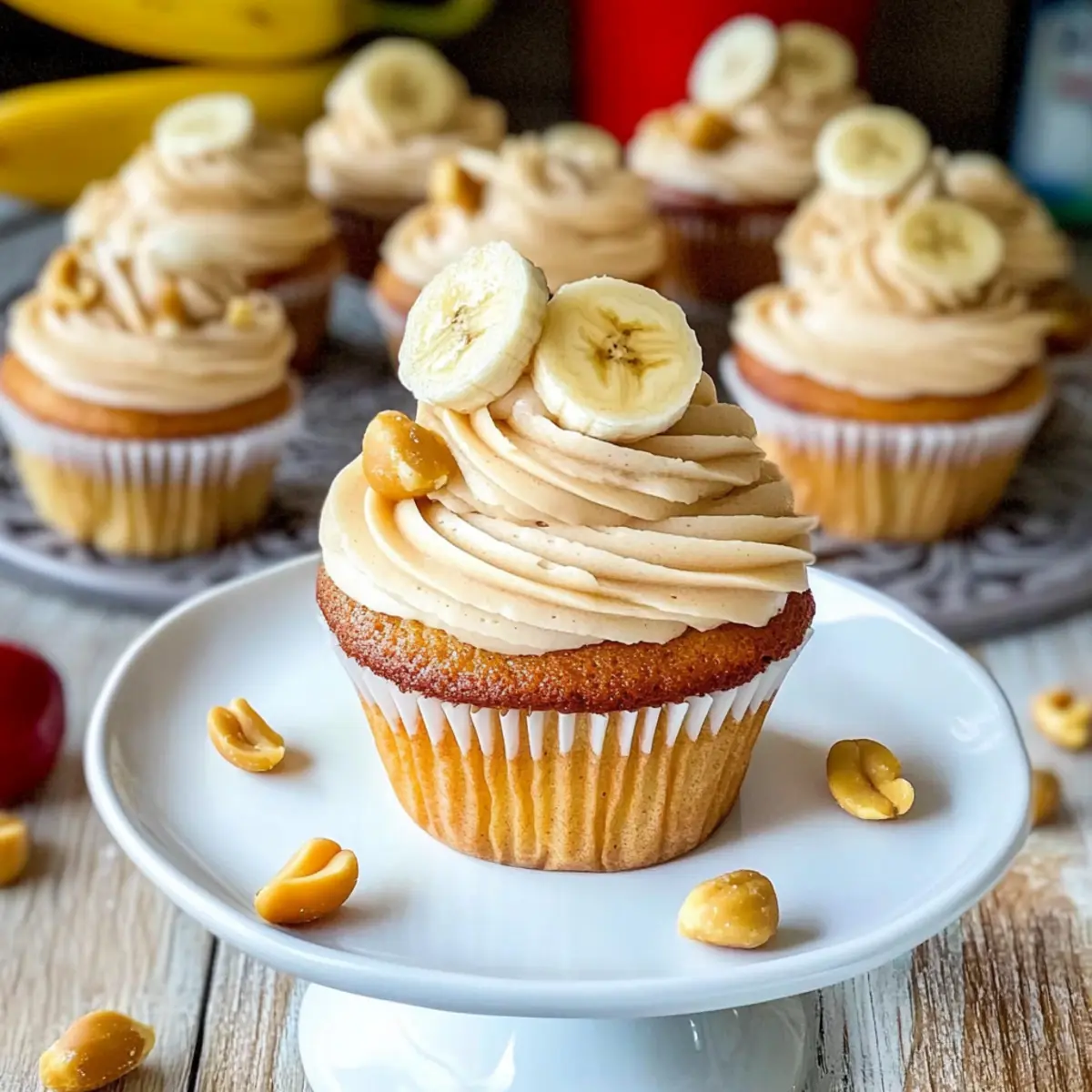 Peanut Butter Banana Cupcakes
