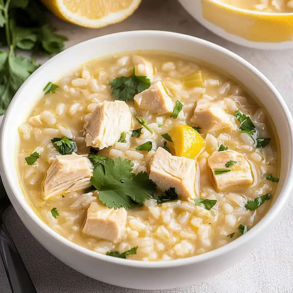 Lemony Turkey Rice Soup