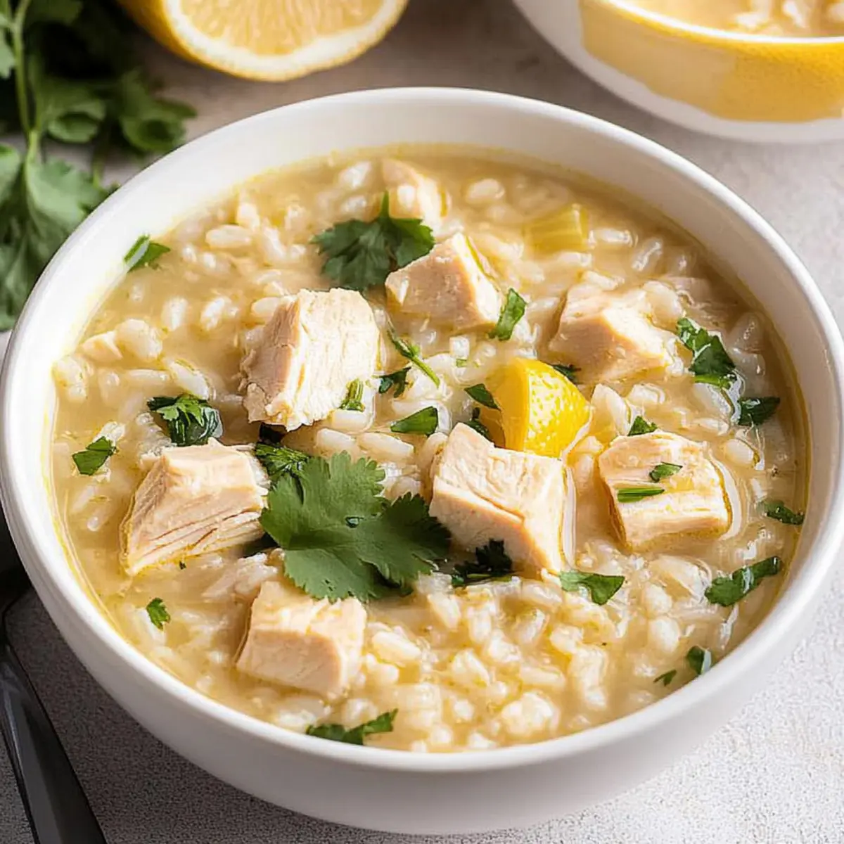 Lemony Turkey Rice Soup